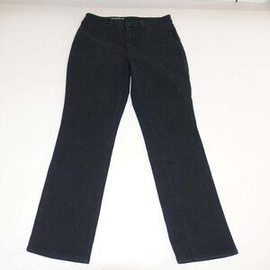 Talbots Women's High Rise Straight Leg Curvy Jeans Size 10 Black 31" Inseam